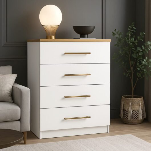 Cómoda Harmony 4 Cajones Blanco Duna