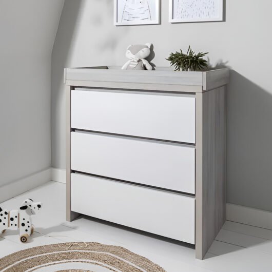 Cómoda de bebe modena blanco y artiko