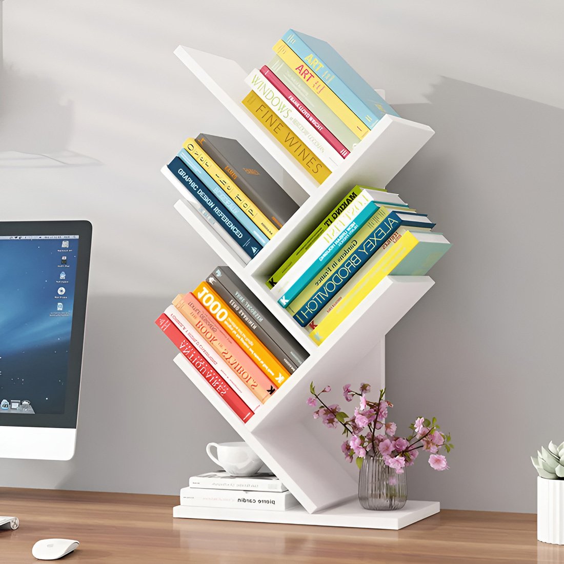 Librero Decorativo Trom Mini Blanco