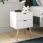 Velador Vintage Mesa de Noche Shavan 2 Cajones
