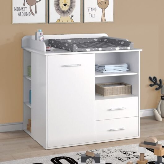 Cómoda cambiador para bebé Milán blanco