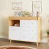 Cómoda de bebe Siena Blanco y Duna