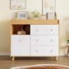Cómoda de bebe Siena Blanco y Duna