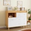 Cómoda de bebe Siena Blanco y Duna