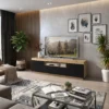 Mueble para TV Oslo negro y duna