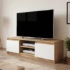 Mueble para tv Tana blanco y duna