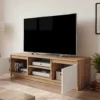 Mueble para tv Tana blanco y duna