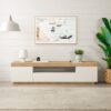 mesa para tv alba blanco y duna