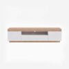 mesa para tv alba blanco y duna