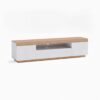 mesa para tv alba blanco y duna