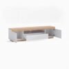 mesa para tv alba blanco y duna