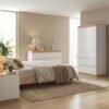 juego de dormitorio alba: ropero + cómoda + 2 veladores