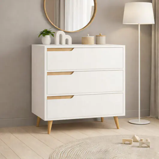 Cómoda Prisma 3 cajones blanco
