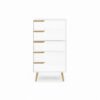 cómoda prisma 5 cajones blanco