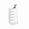 cómoda prisma 5 cajones blanco