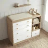 Cómoda de bebe Amore blanco y duna