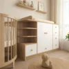 Cómoda para bebé Beluna blanco y duna
