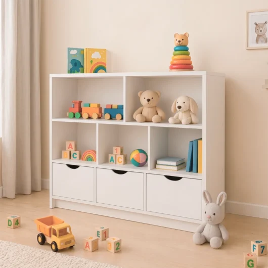 Juguetero Organizador Infantil Nunu Blanco